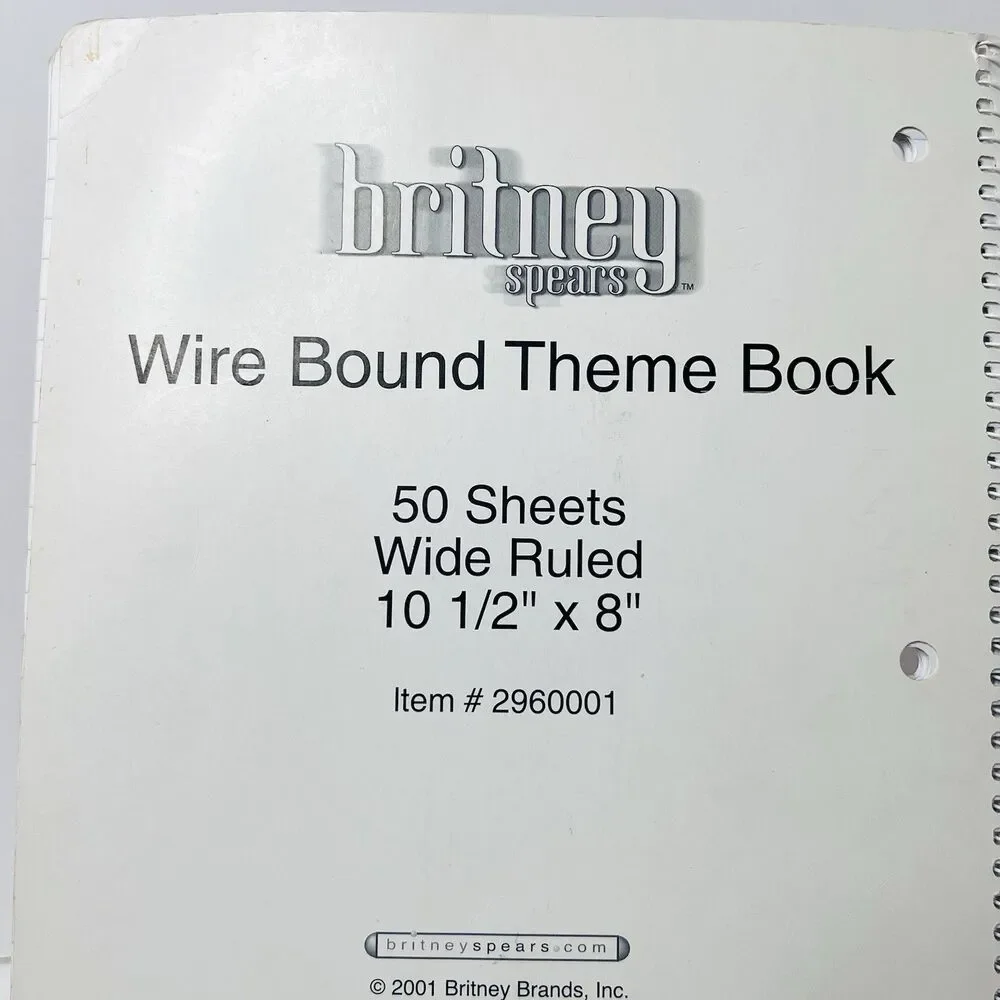 2001 Britney Spears Notebook Y2K Rare Vintage Pop Memorabilia 47 Pages - Picture 4 of 10